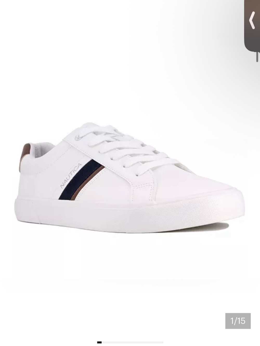 NAUTICA Men's Garrison 2 Leather Casual White Classic Lace-Up Sneaker Size 10.5